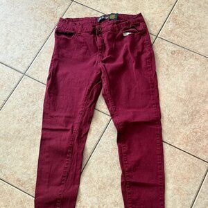 Classic Blue Jeans Wine Size 15 Skinny Fit Jeans Burgundy Denim Red (124)